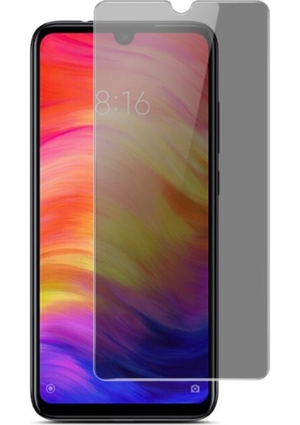 Xiaomi Redmi Note 7 Privacy Gizlilik Filtreli Hayalet Cam Siyah
