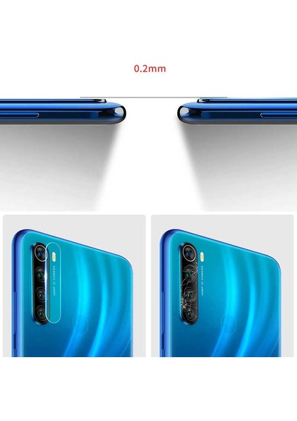 Xiaomi Redmi Note 8 Kamera Lens Koruyucu Cam Şeffaf modelleri