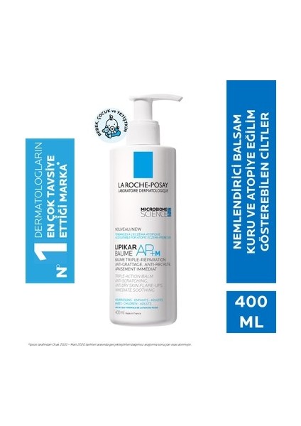 La Roche-Posay Lıpıkar Baume Ap 400 ml