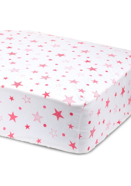 Pink Star Fitted Bebek Çarşafı 70X150 cm fırsatları