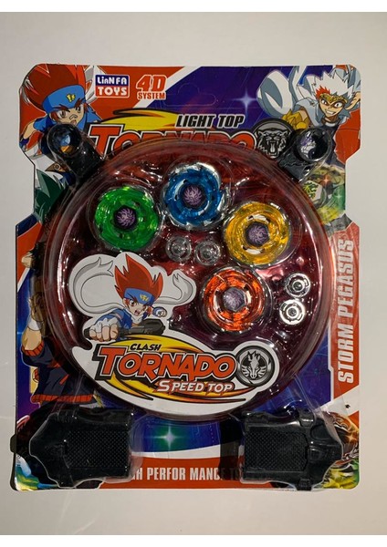 Tornado Beyblade Metal Işıklı Sahalı Arenalı 4lü