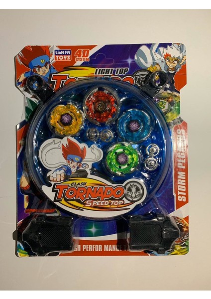 Tornado  Beyblade Metal  Işıklı  Sahalı  Arenalı 4lü