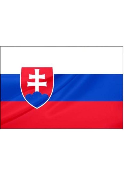 Slovakya Ülke Bayrağı Parlak Kumaş 50 x 75 cm