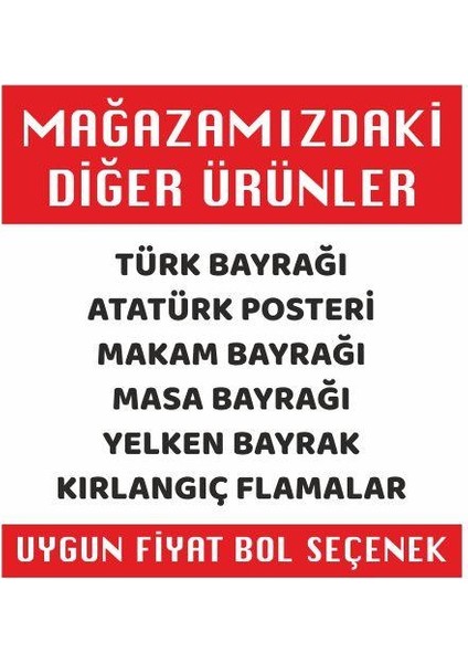 Türk Bayrağı Parlak Kumaş 200 x 300 cm