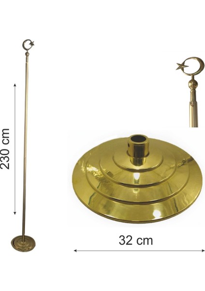 Pirinç Makam Bayrak Direği