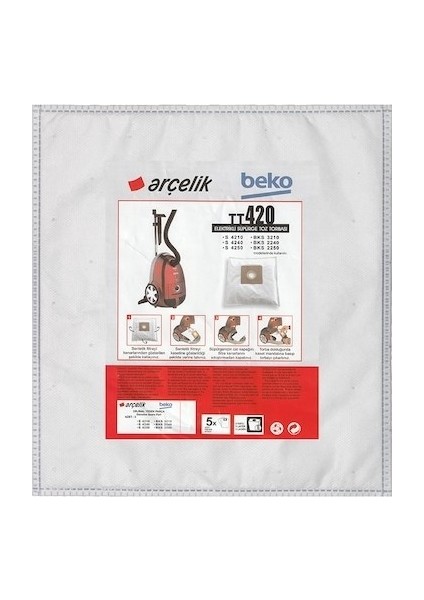 Sarcool Arçelik Beko Tt 420 Elektrikli Süpürge Torbası