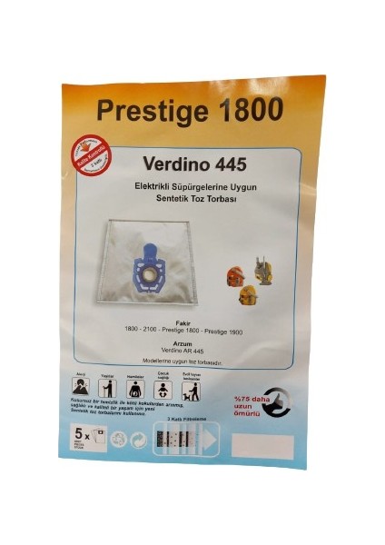 Sarcool Fakir Arzum Verdino 445 Elektrikli Süpürge Torbası