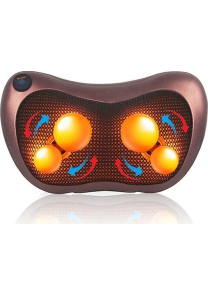 Çift Yönlü Dönebilen Isıtmalı Masaj Yastığı Ayak Bel Boyun Sırt Vücut Omuz Masaj Aleti