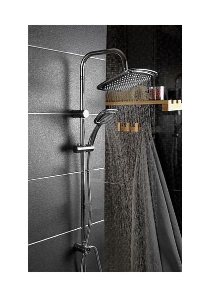 Beyazsu Yağmur Robot Duş Takımı Siyah