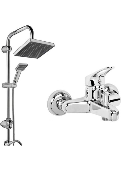 Loramix Banyo Bataryası Robot Yağmurlama Tepe Duş Seti 2 Li