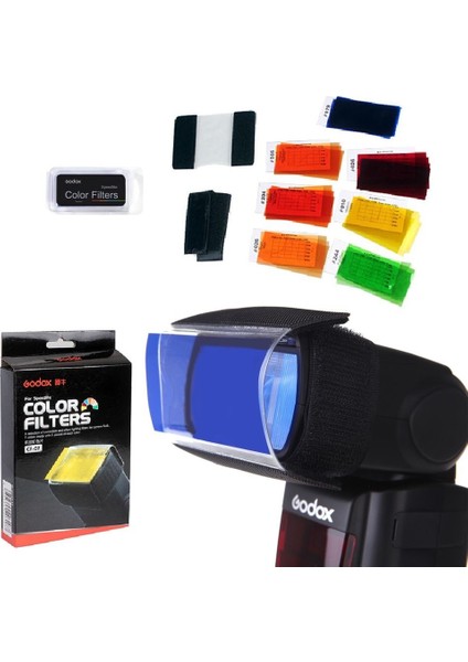 Cf-07 Tepe Flaş Için Renkli Filtre Seti