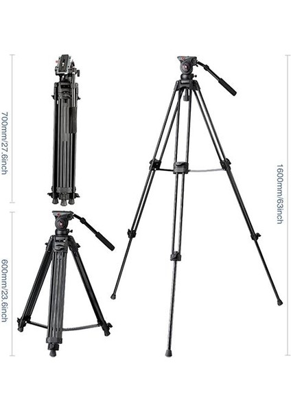 DTW-75AW ve DVH-5W Fluid Başlık Profesyonel Video Tripod