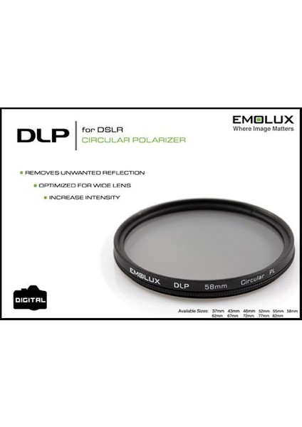 52MM Dlp Cpl Polarıze Fıltre