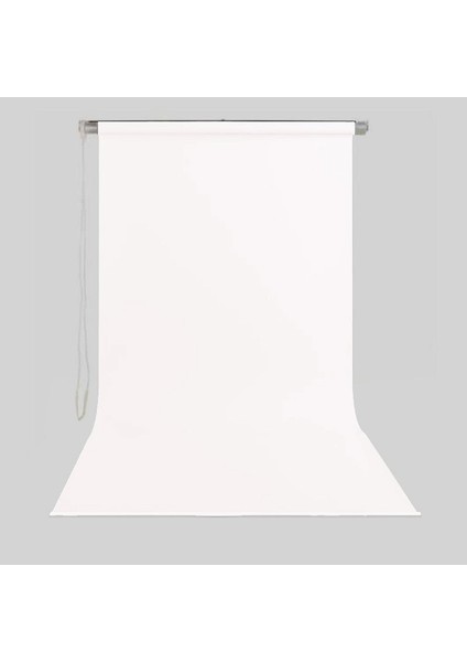 190CM x 400CM Sonsuz Beyaz Fon Perdesi Seti