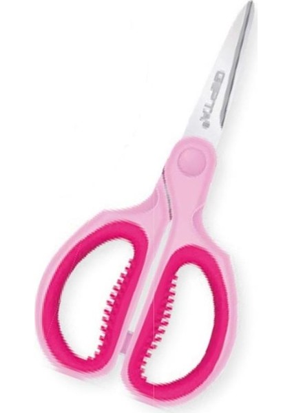 Kids Küt Uçlu Kaydırmaz Plastik Saplı Çocuk Makası K706 Pembe