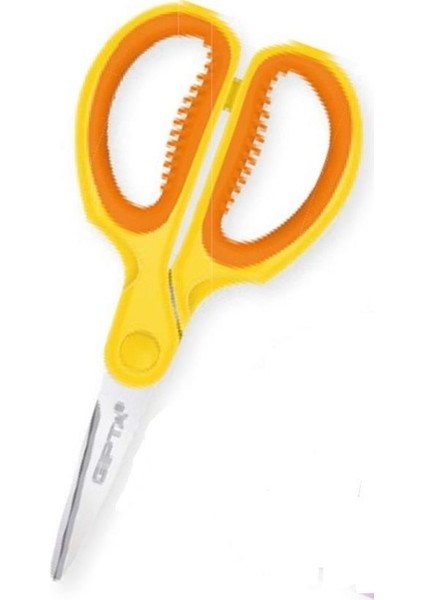 Kids Küt Uçlu Kaydırmaz Plastik Saplı Çocuk Makası K706 Sarı