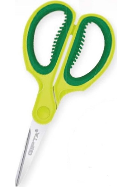 Kids Küt Uçlu Kaydırmaz Plastik Saplı Çocuk Makası K706 Yeşil