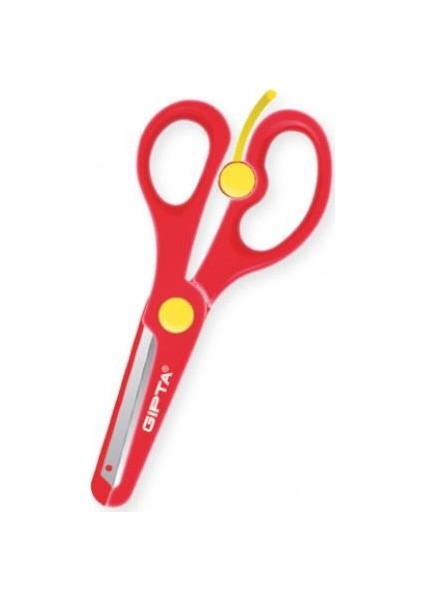 Kids Küt Uçlu Korumalı Çocuk Makası K702 Kırmızı