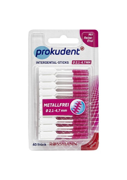 Metal Içermeyen Interdental Arayüz Fırçaları 40 Adet - 2,1-4,7 mm