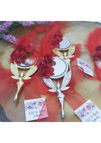 30 Adet Tüylü Ayna Su Perisi Nikah Şekeri fiyatları