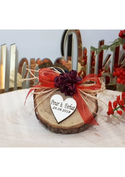 30 Adet Doğal Ağaç Ahşap Isimlikli Lik