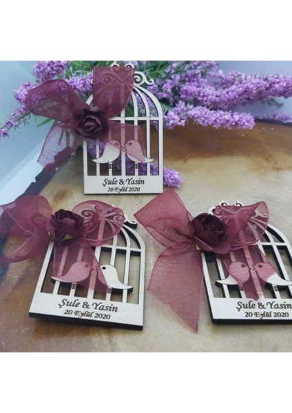 30 Adet Kafes Kuslu Ahsap Magnet Lik fiyatları