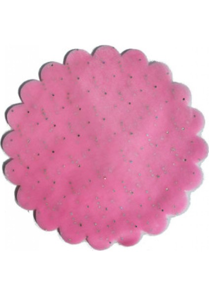 Organze Taşlı 24 Cm Pembe P100