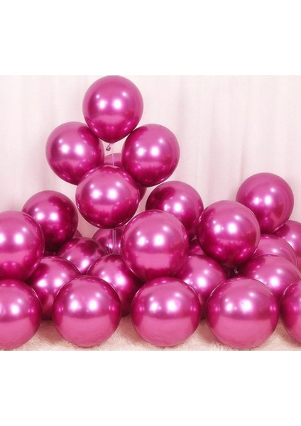 Krom Balon Pembe Renk 50 Adet