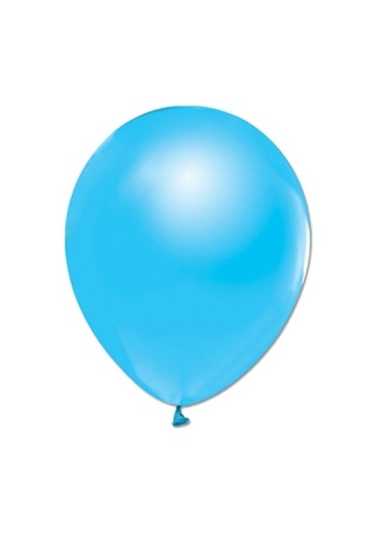 Metalik Mavi Balon 100 Adet