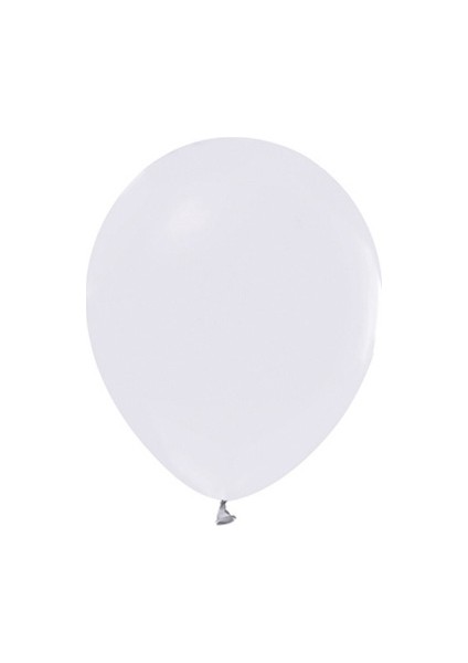 Metalik Beyaz Balon 100 Adet