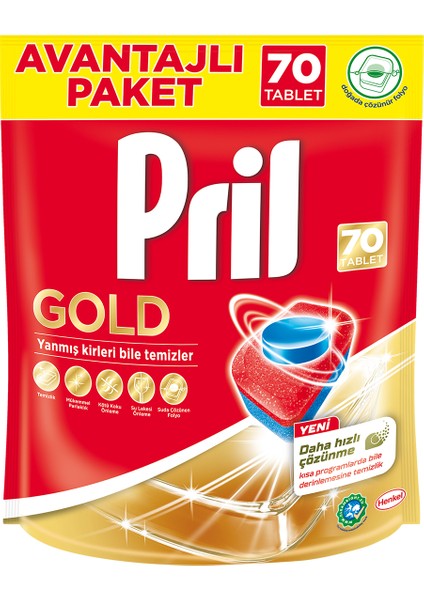 Gold Bulaşık Makinesi Tableti 70'li