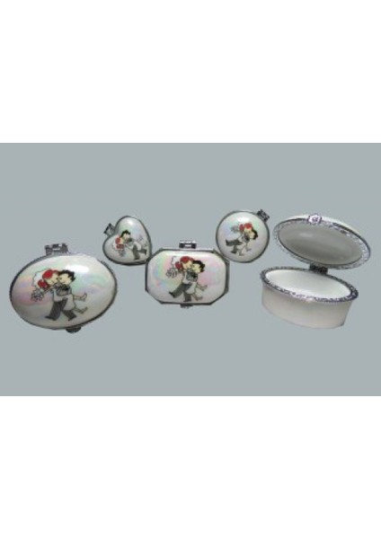 Altın Kutu Gelin Damatlı P12 Gelin Damat Beyaz Uçaklı Pk1 Biblo Nikah Şekeri Malzemeleri