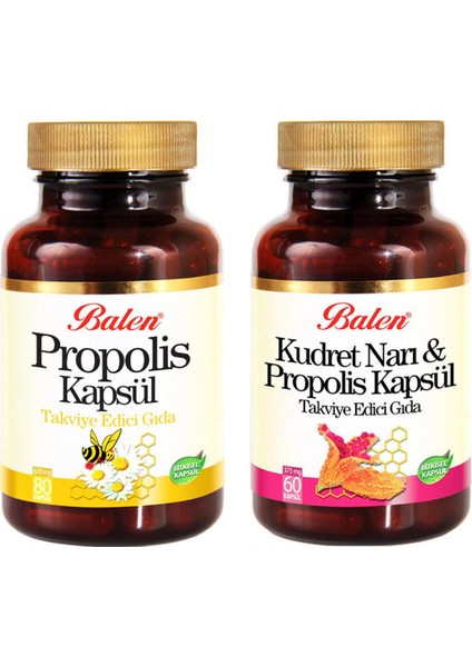 Kudret Narı Propolisi 375MG 60 Kap+Propolis 80 Kap 670MG
