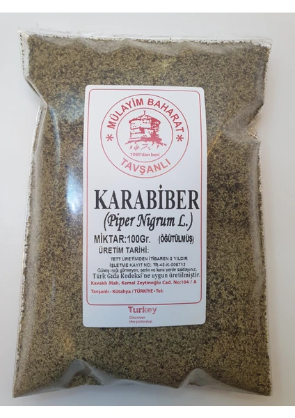 Mülayim Baharat Saf Katkısız Karabiber 100 gr