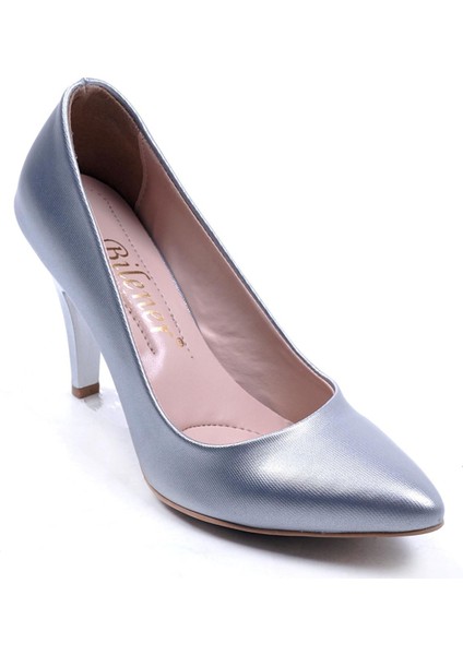 Çanta Gümüş Kadın Topuklu Stiletto Ayakkabı 360.501