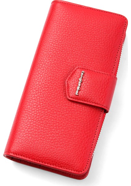 Hakiki Deri Kırmızı Cüzdan - 65104T
