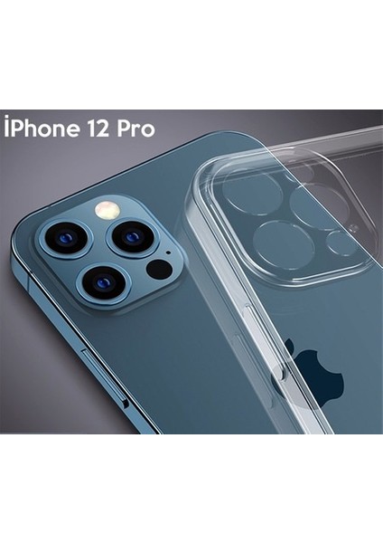 Apple İphone 12 Pro 6 Uyumlu 3D Kamera Korumalı 2mm Şeffaf Kılıf