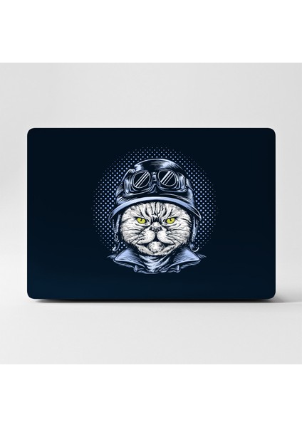 Laptop Sticker Bilgisayar Kaplama Notebook Macbook Lacivert Kedi Cat  -Ls-06