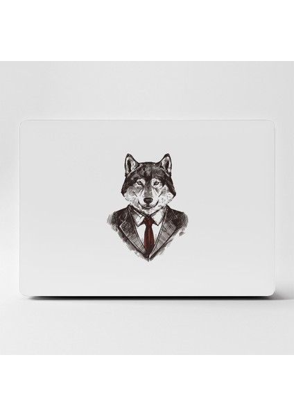 Laptop Sticker Bilgisayar Kaplama Notebook Macbook Beyaz Centilmen KURT-LS-115