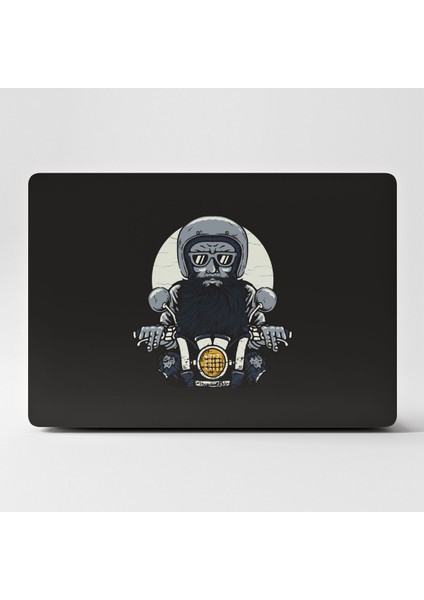 Laptop Sticker Bilgisayar Kaplama Notebook Macbook Siyah Motosiklet-Ls-91