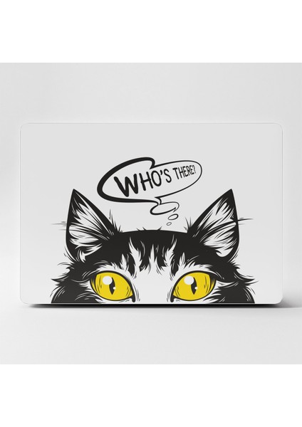 Laptop Sticker Bilgisayar Kaplama Notebook Macbook Beyaz Kedi-Ls-27