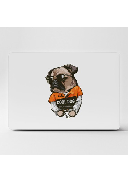 Laptop Sticker Bilgisayar Kaplama Notebook Macbook Pug Köpek Beyaz-Ls-64