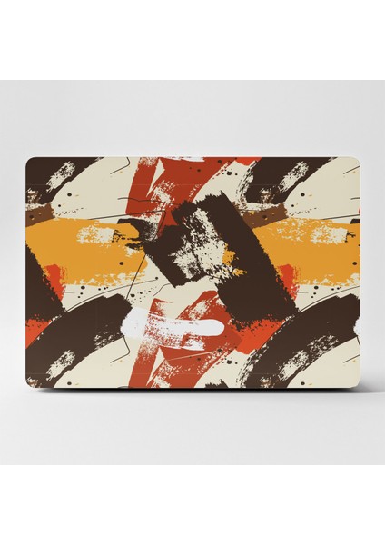 Laptop Sticker Bilgisayar Kaplama Notebook Macbook Sarı Kırmızı KAHVERENGI-LS-153