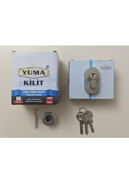 YUMA KİLİT Yuma Cam Köşe Kilidi