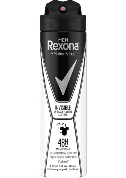 Men Invisible Black White Erkek Anti-Perspirant Sprey Deodorant