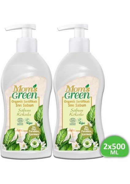 Mom's Green 2'li Set   Sıvı Sabun - Sabun Kokulu 500 ml + 500 ml