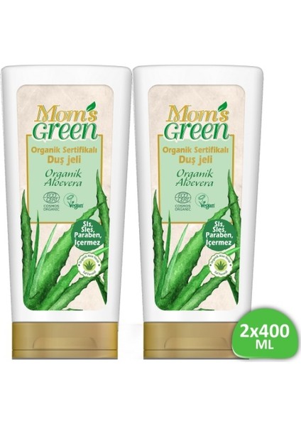 2'li Set Duş Jeli -Organik Aloeveralı 400+400 ml