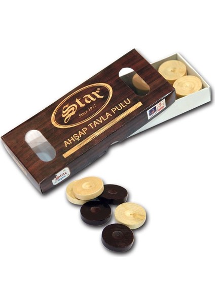 Ahşap Tavla Pulu 35 mm Çapı ve 8 mm Kalınlığı ile Renkli Oyun Aksesuarı