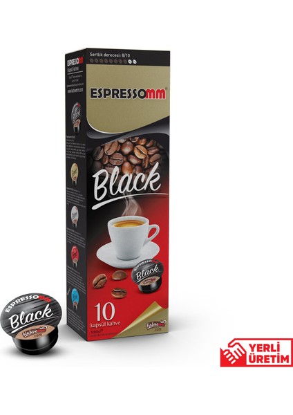 Espressomm® Black Kapsül Kahve (10 Adet) - Tchıbo Cafissimo® Uyumlu*