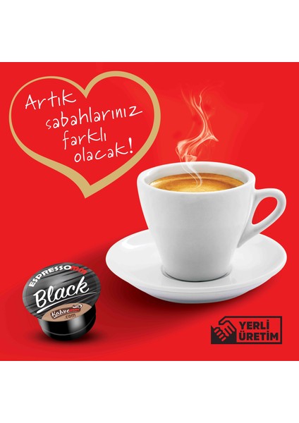 Espressomm® Black Kapsül Kahve (10 Adet) - Tchıbo Cafissimo® Uyumlu*